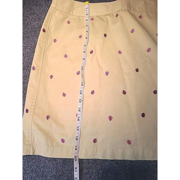 New NWT Kate Hill Casual Apple Green Embroidered Ladybug Skort Size 10 - Picture 11 of 12